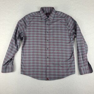 UNTUCKit Gray and Red Plaid Dress Shirt